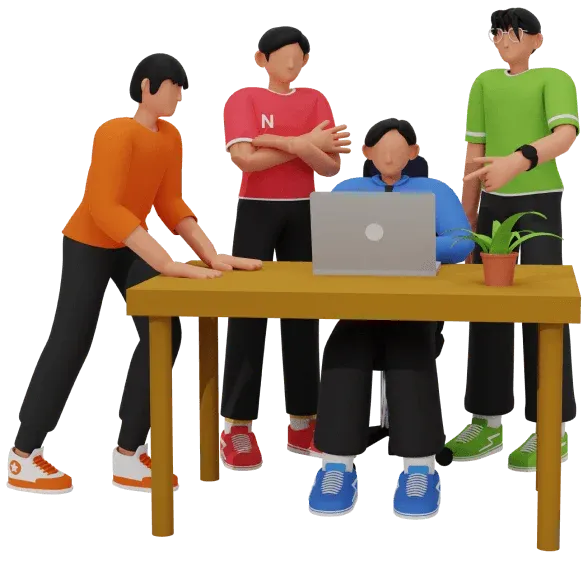 The RankWrap team reviewing campaign performance together